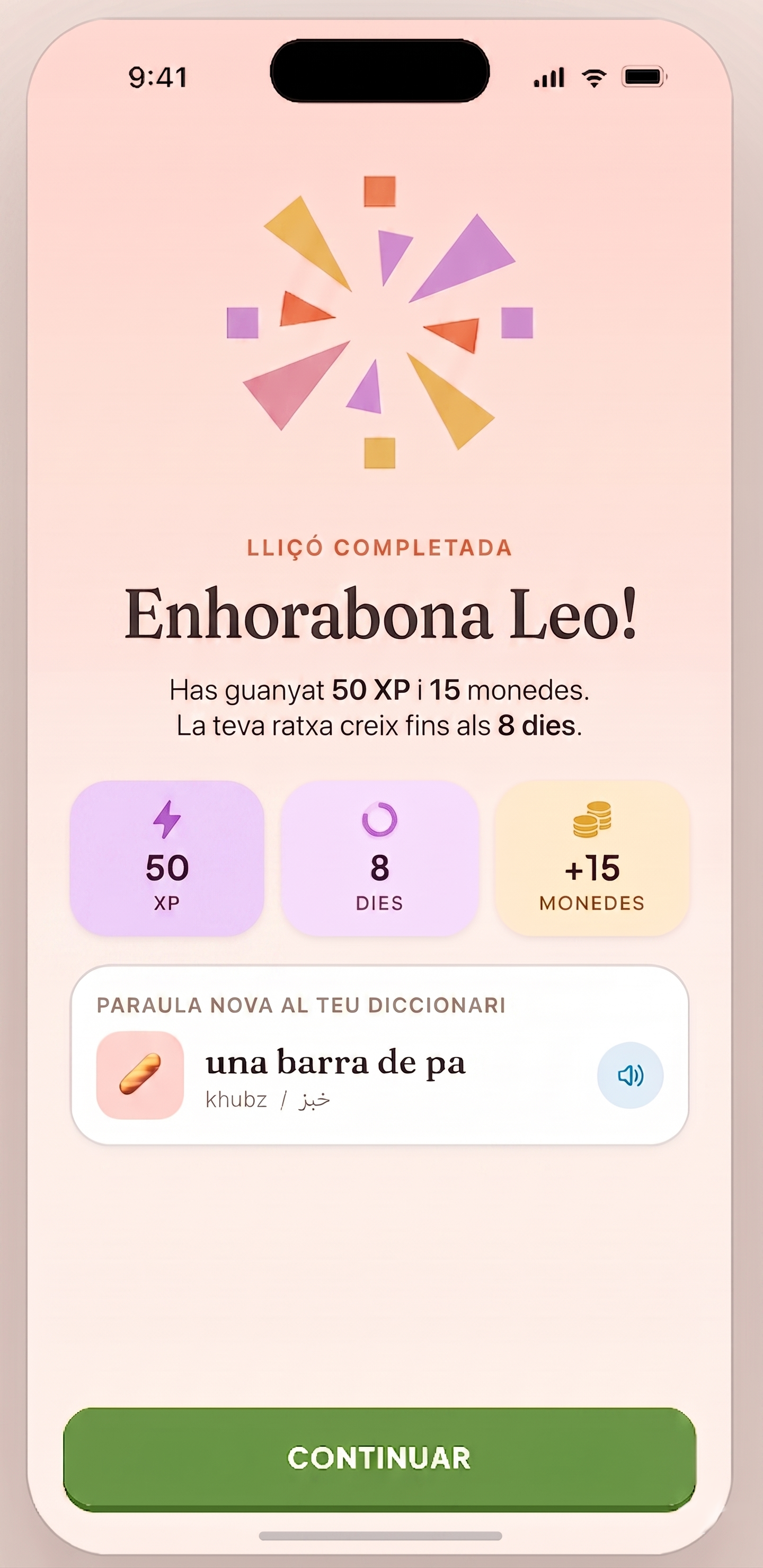 Pantalla NLAB Lingua per a +16 anys